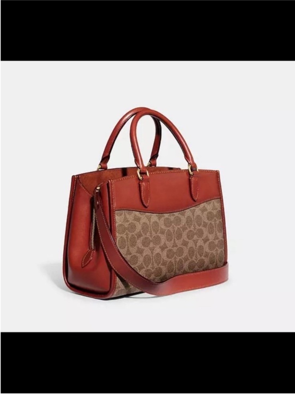 Coach Brooklyn Carryall in Acorn with Gold Hardware. Like New With Tag. CE733. - Picture 8 of 14